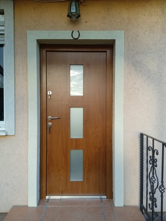 Nivo Security Entrance Door Extra M17G1 Golden Oak