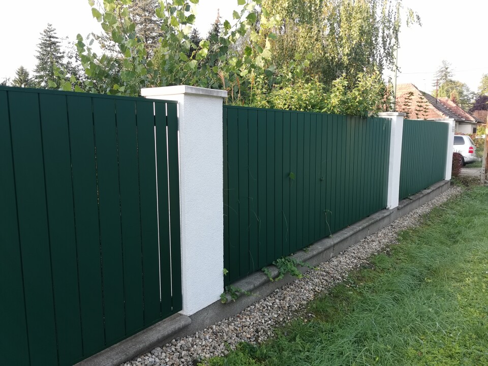 Nívó Aluminium Vertical Carefree Fence Element Mosegreen 10cm Closed