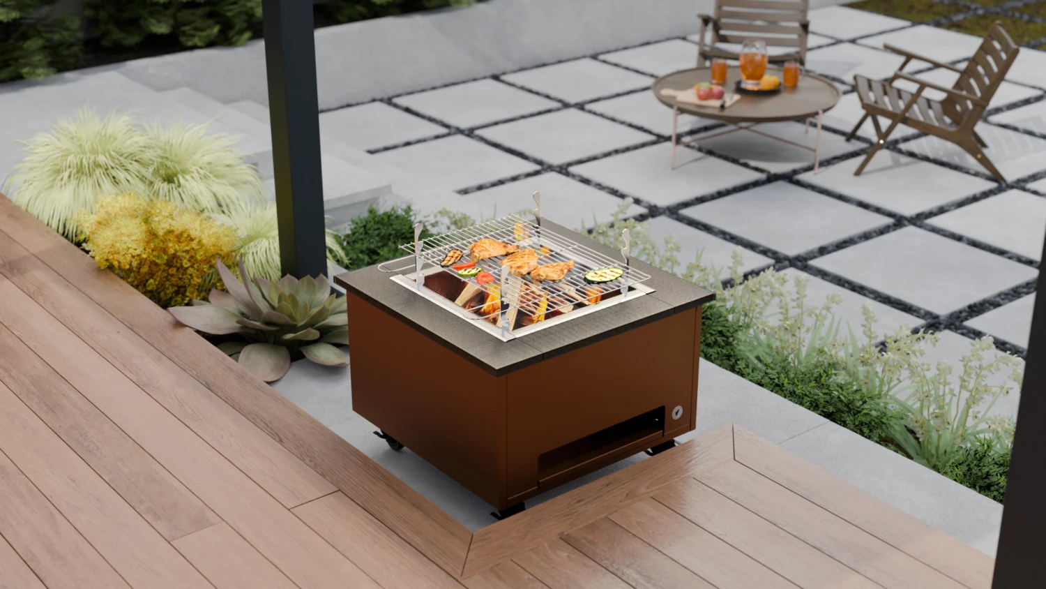 Etna Tűzrakó Agyagbarna RAL 8003
