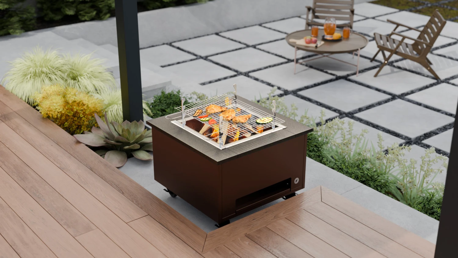 Etna Tűzrakó Dióbarna RAL 8011