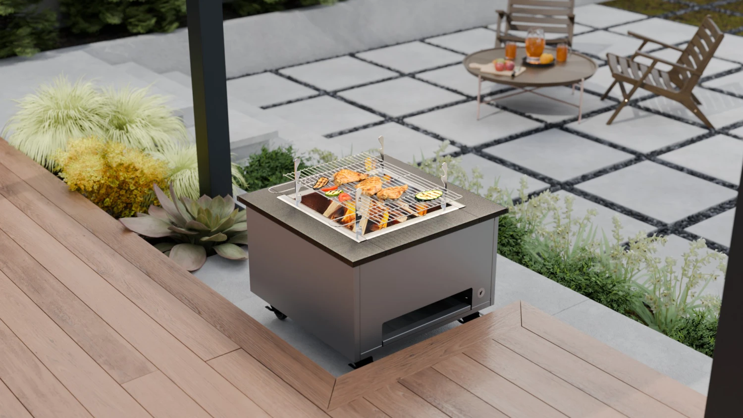 Etna Tűzrakó Fehér alumínium RAL 9006