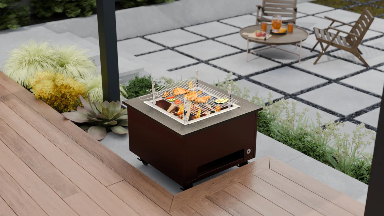 Etna Tűzrakó Mahagónibarna RAL 8016