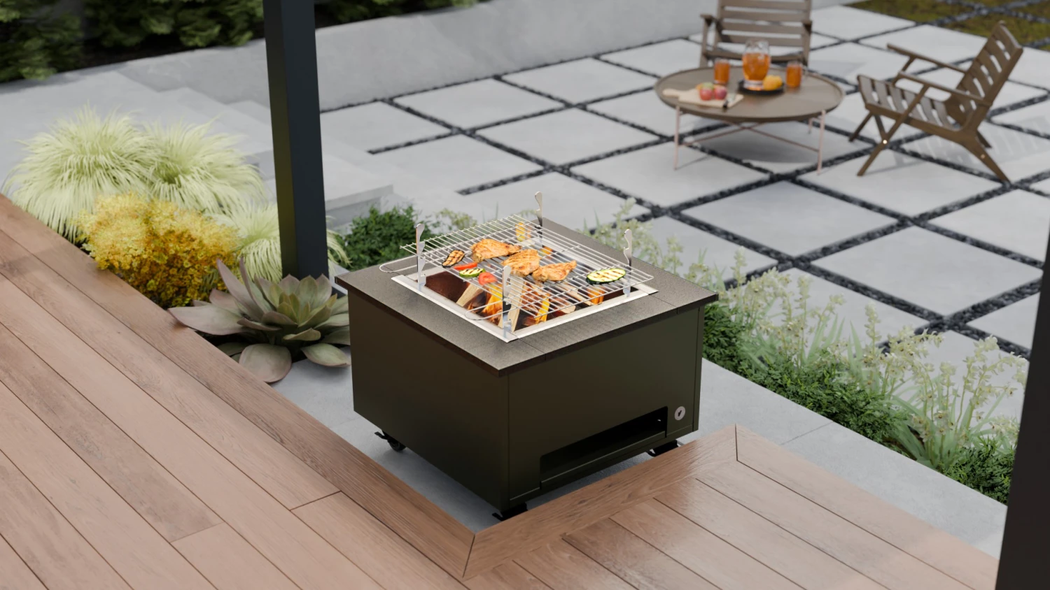 Etna Tűzrakó Oliva zöld RAL 6003