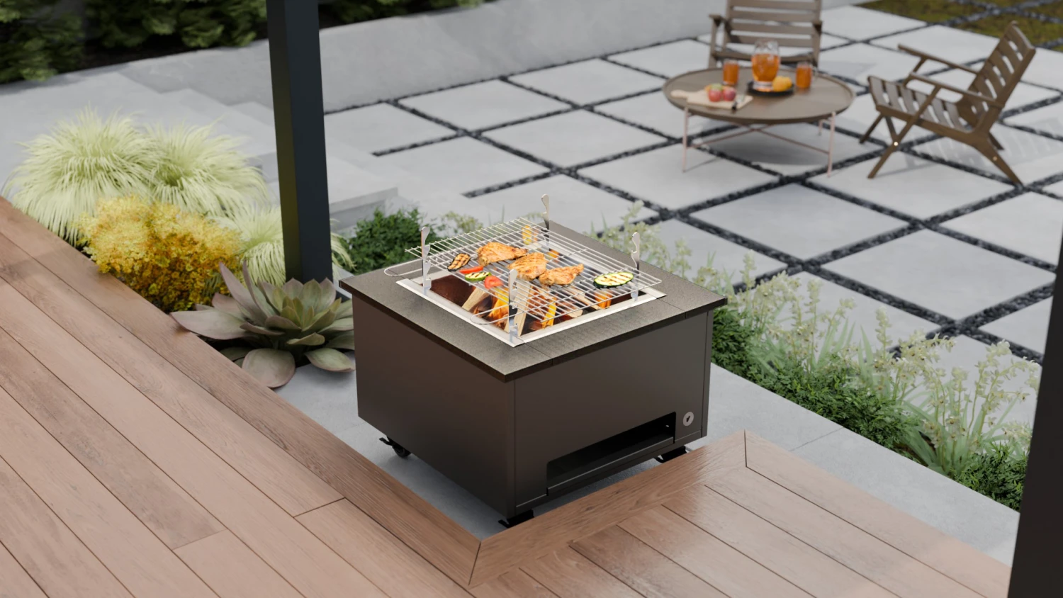 Etna Tűzrakó Quartz szürke RAL 7039