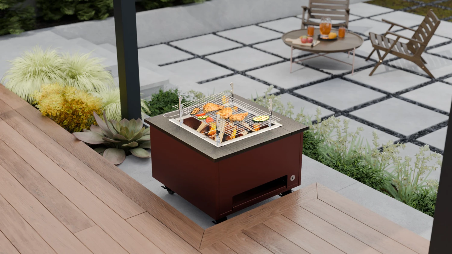 Etna Tűzrakó Rozsdavörös RAL 3009