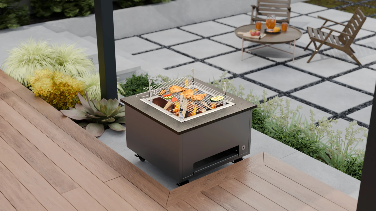 Etna Tűzrakó Szürkealumínium RAL 9007