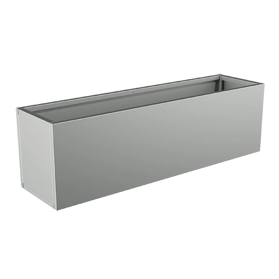 Lineo virágláda XL Fehér alumínium RAL 9006